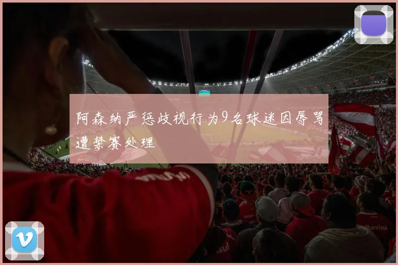 阿森纳严惩歧视行为9名球迷因辱骂遭禁赛处理